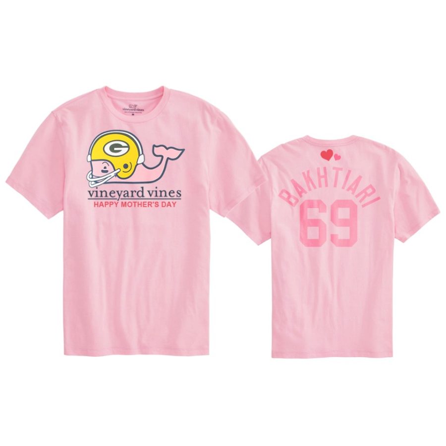 david bakhtiari packers pink mothers day t shirt