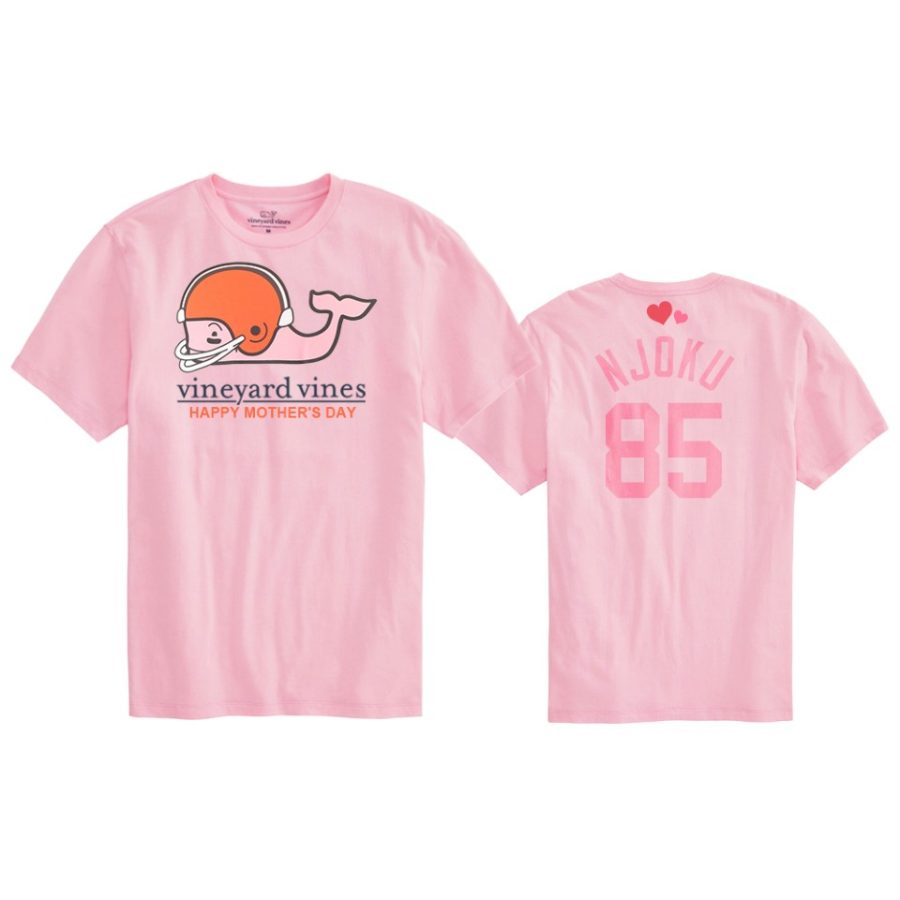 david njoku browns pink mothers day t shirt