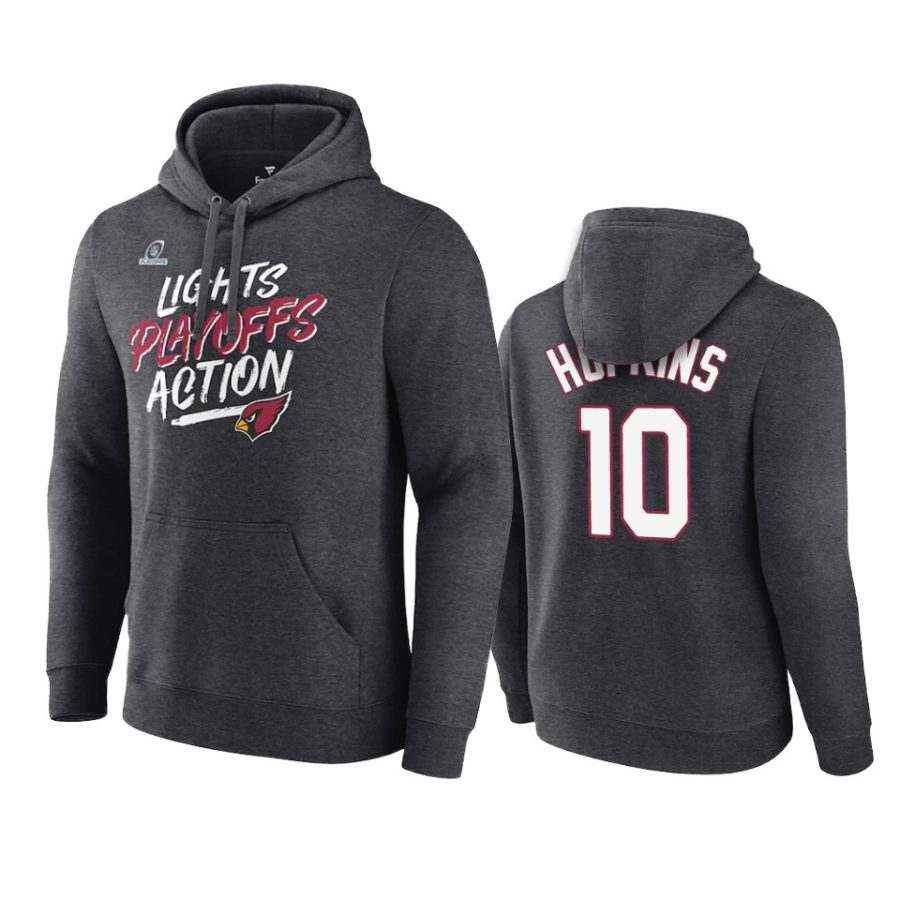 deandre hopkins cardinals charcoal 2021 nfl playoffs hoodie