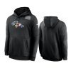 denver broncos black crucial catch sideline performance hoodie