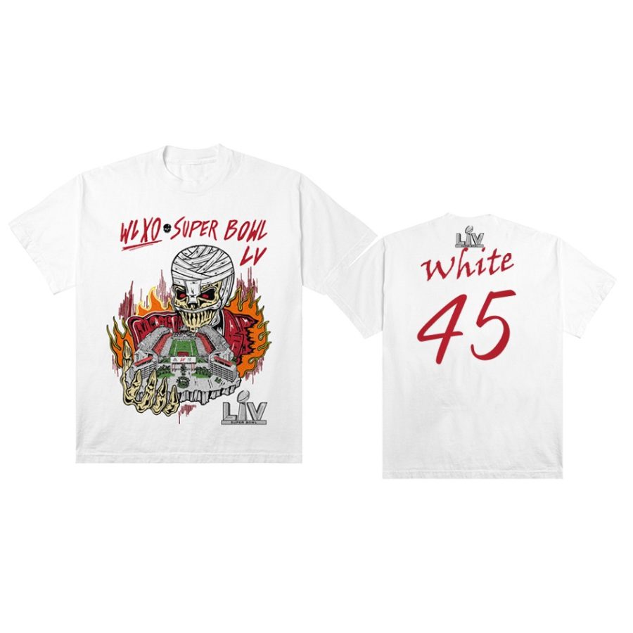 devin white tampa bay buccaneers white super bowl lv halftime show t shirt