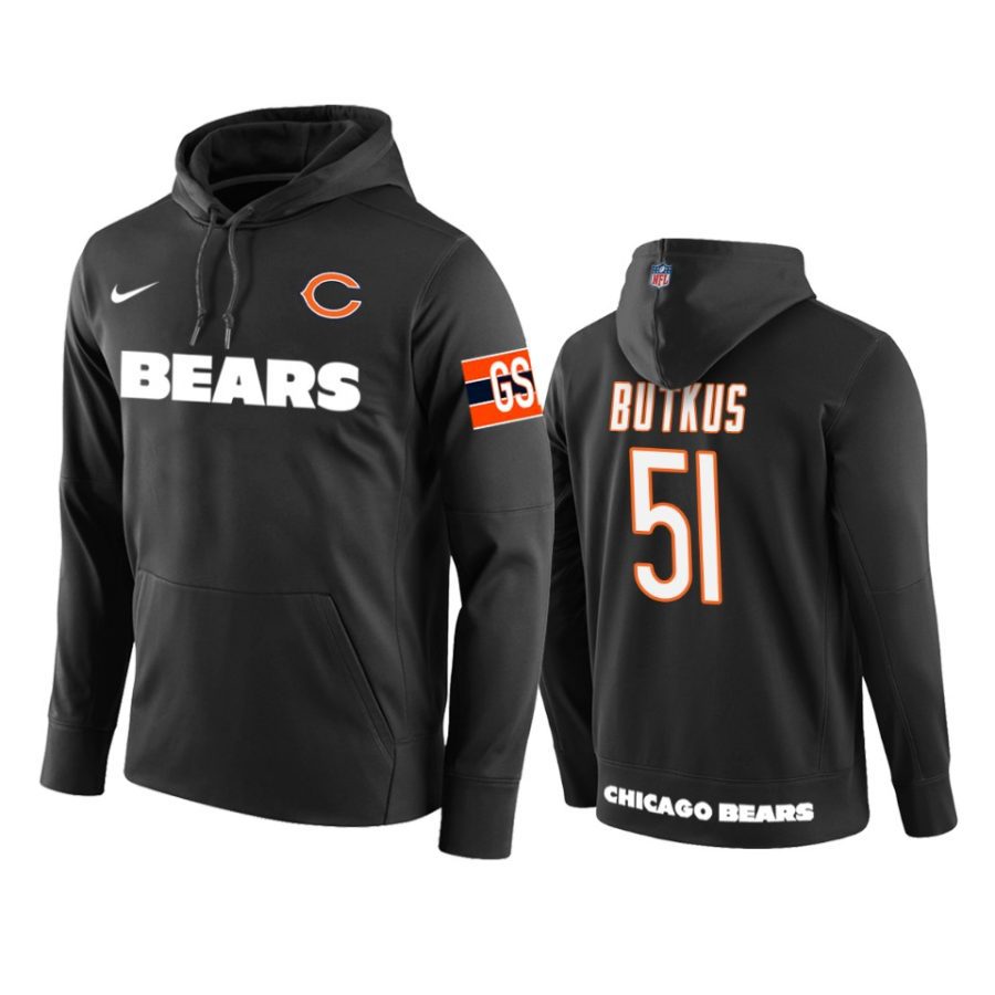 dick butkus bears black circuit wordmark hoodie