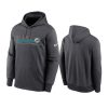 dolphins anthracite prime logo name split hoodie