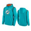 dolphins aqua sideline logo performance hoodie