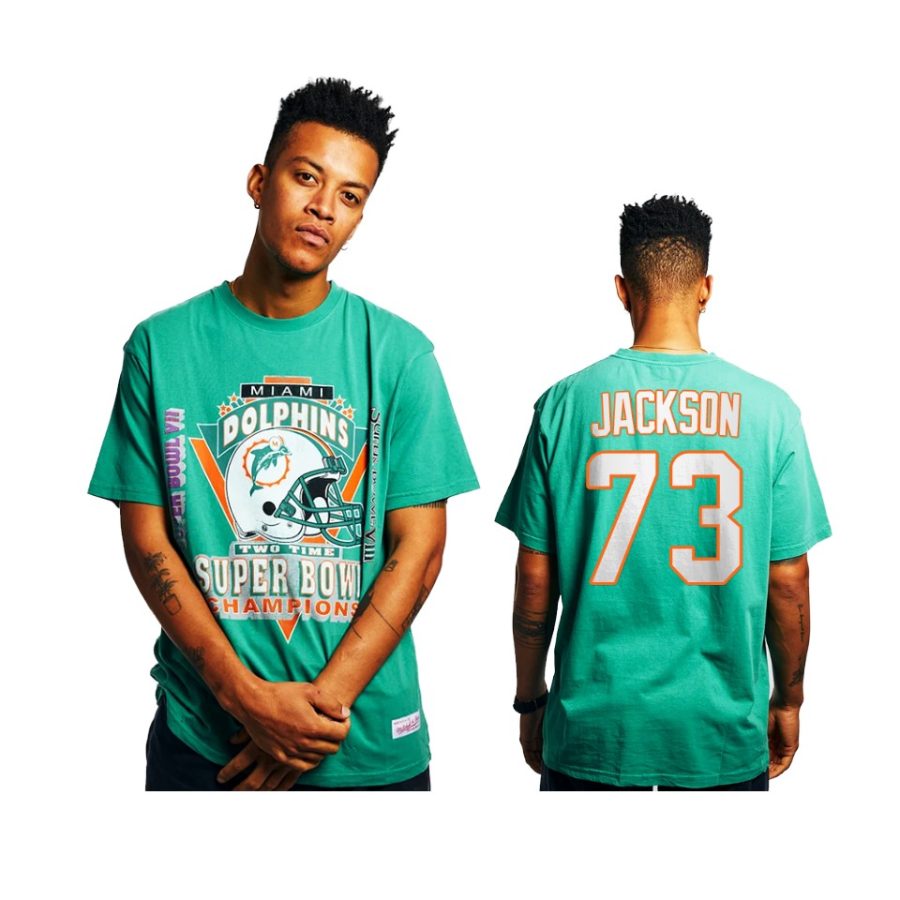 dolphins austin jackson aqua super bowl champions vintage t shirt