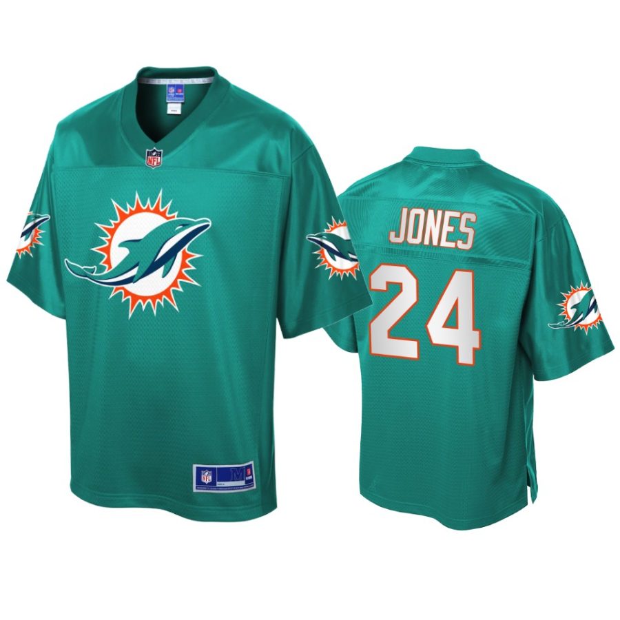 dolphins byron jones pro line aqua icon jersey