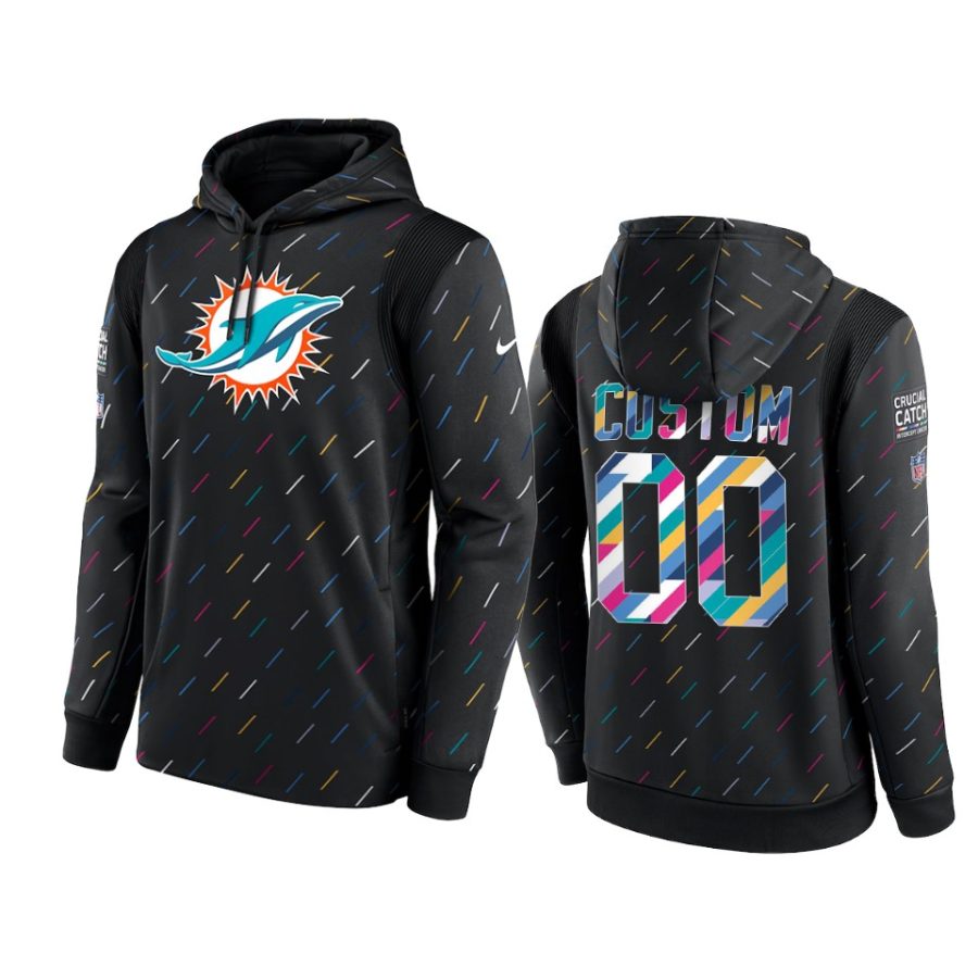 dolphins custom charcoal 2021 nfl crucial catch hoodie