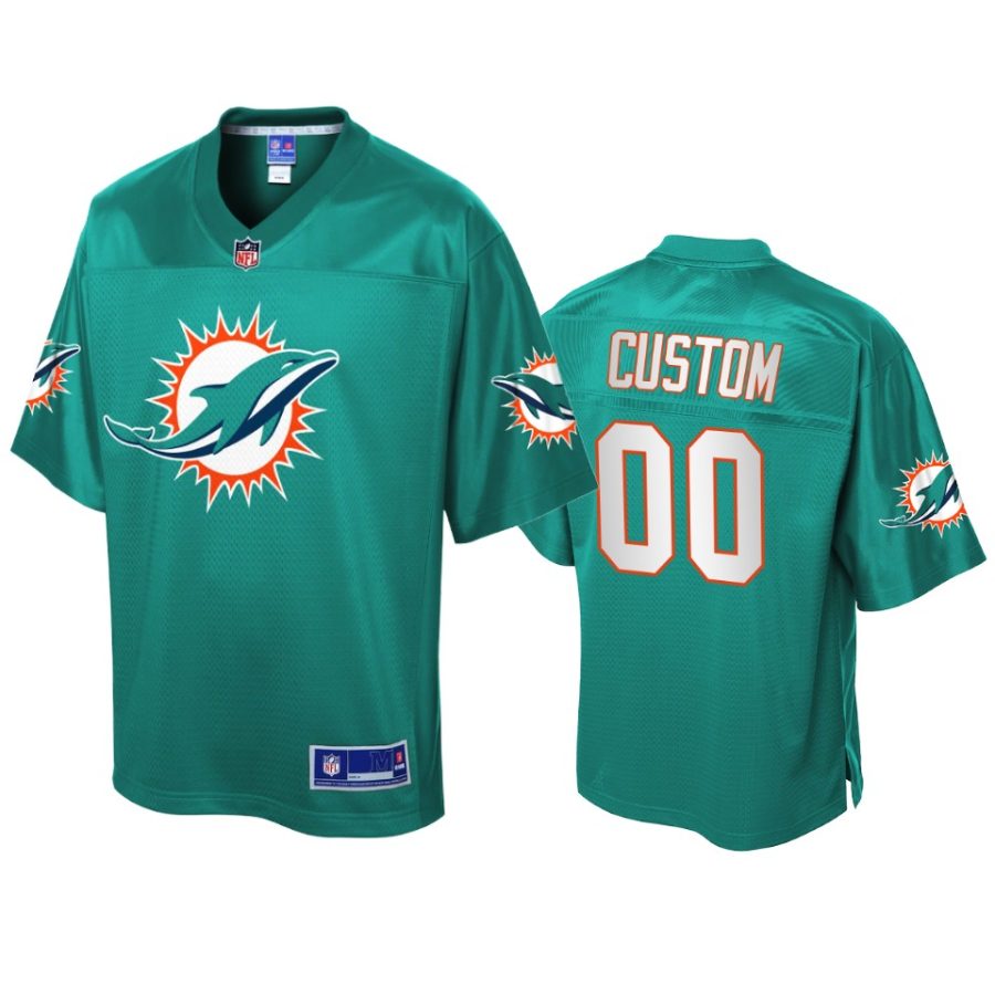 dolphins custom pro line aqua icon jersey