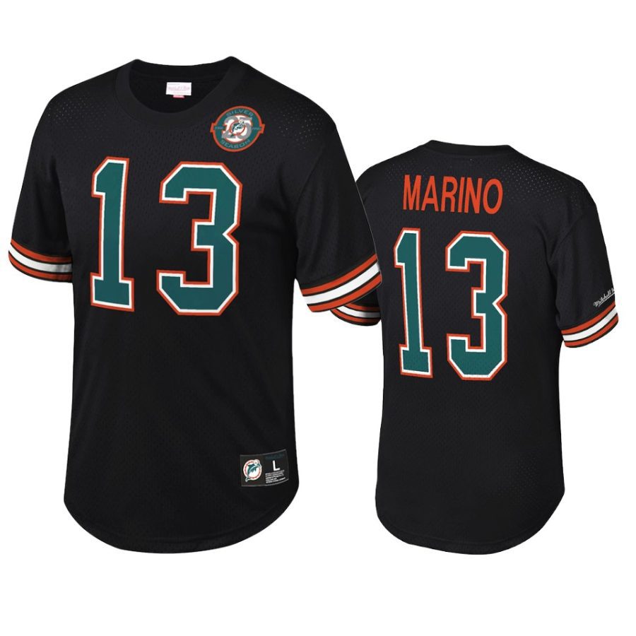 dolphins dan marino black retired player name number t shirt