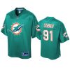 dolphins emmanuel ogbah pro line aqua icon jersey