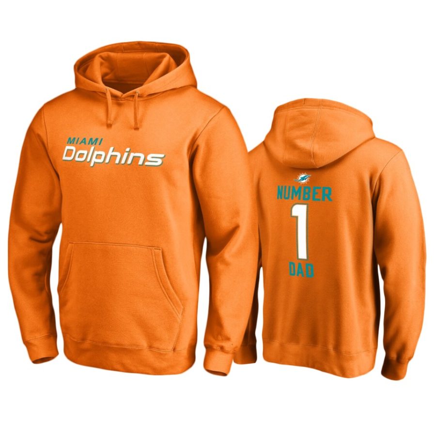 dolphins tennessee orange number 1 dad pullover hoodie