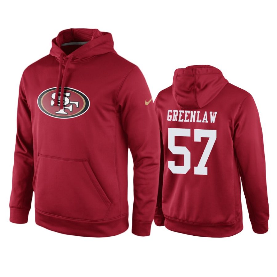 dre greenlaw 49ers scarlet circuit logo hoodie