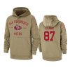 dwight clark 49ers tan 2019 salute to service sideline therma hoodie