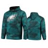 eagles black midnight green static pullover hoodie