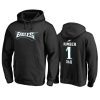 eagles black number 1 dad pullover hoodie