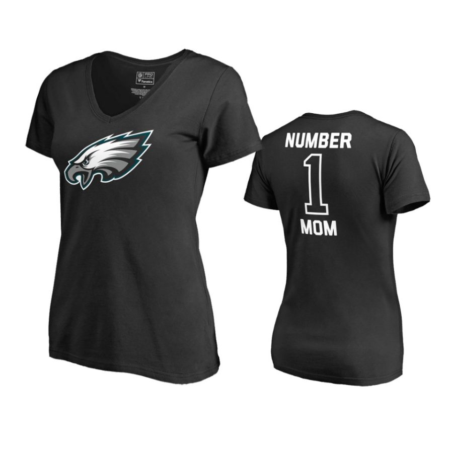 eagles black number one mom t shirt