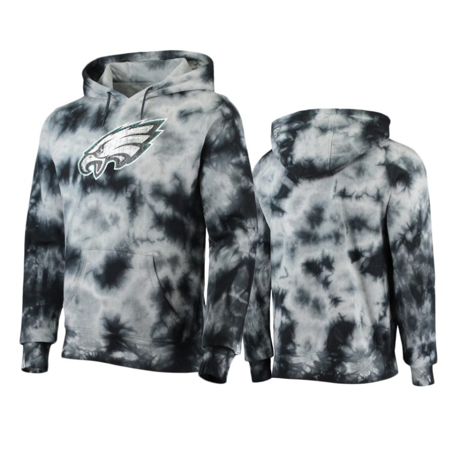 eagles black tie dye pullover hoodie