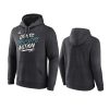 eagles charcoal 2021 nfl playoffs lights action hoodie