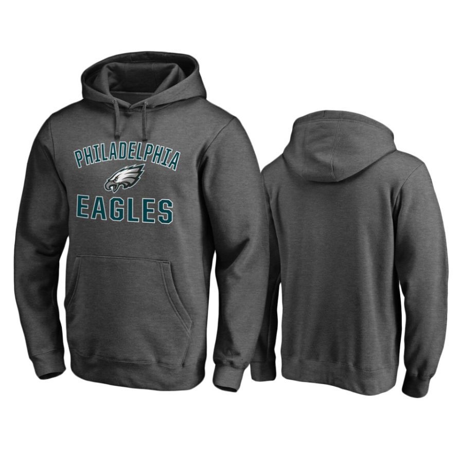 eagles charcoal victory arch pullover hoodie