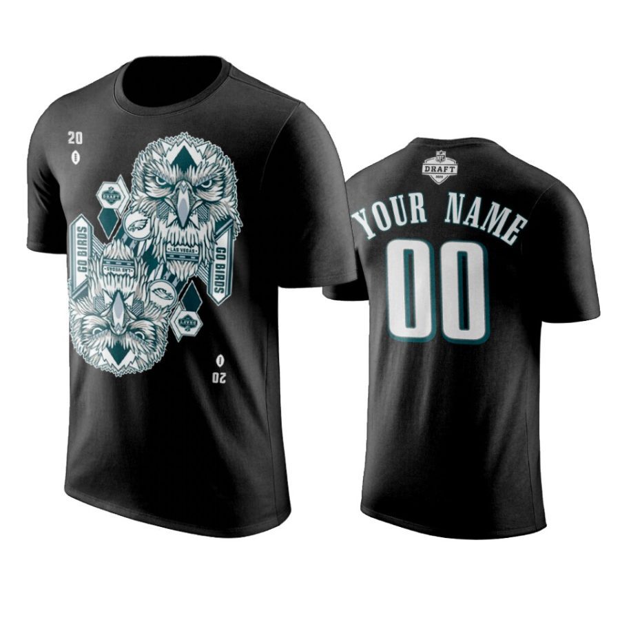 eagles custom black 2020 nfl draft t shirt