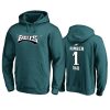 eagles green number 1 dad pullover hoodie