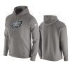 eagles heathered gray pullover club fleece hoodie