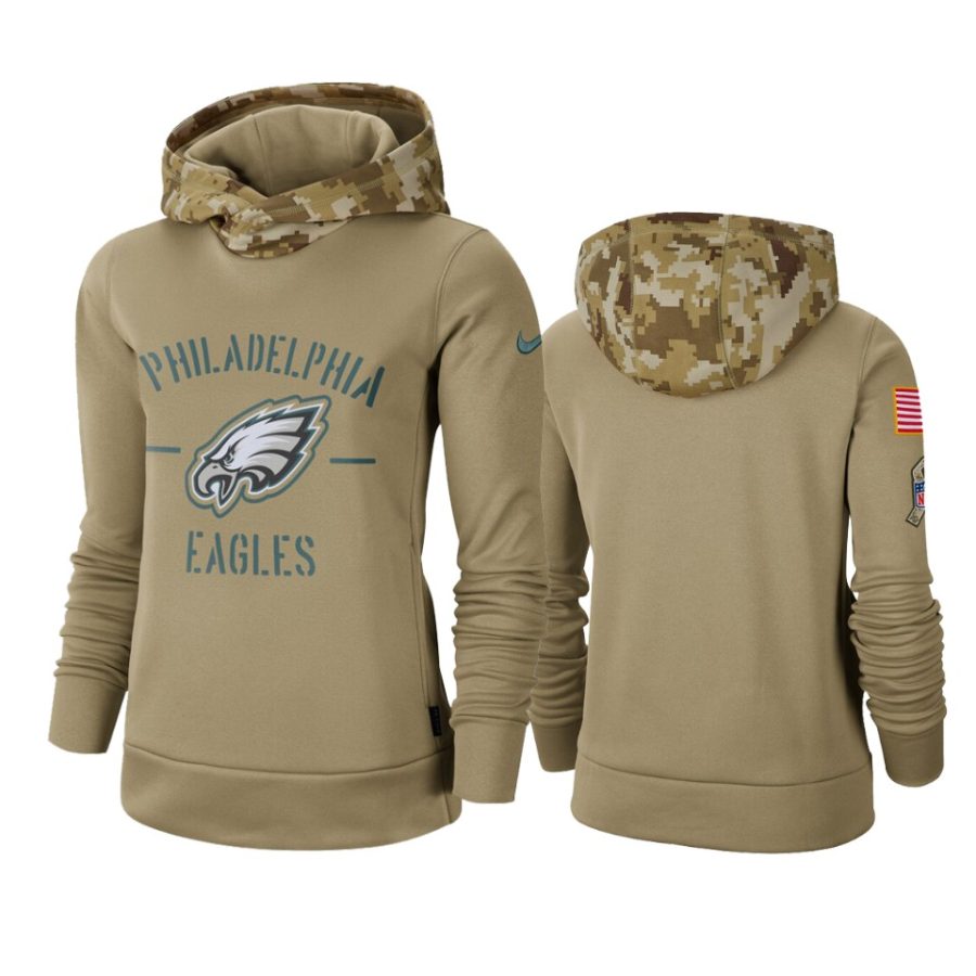 eagles khaki 2019 salute to service pullover hoodie