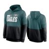 eagles midnight green black sideline impact lockup performance hoodie