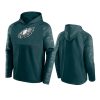 eagles midnight green shade defender raglan pullover hoodie