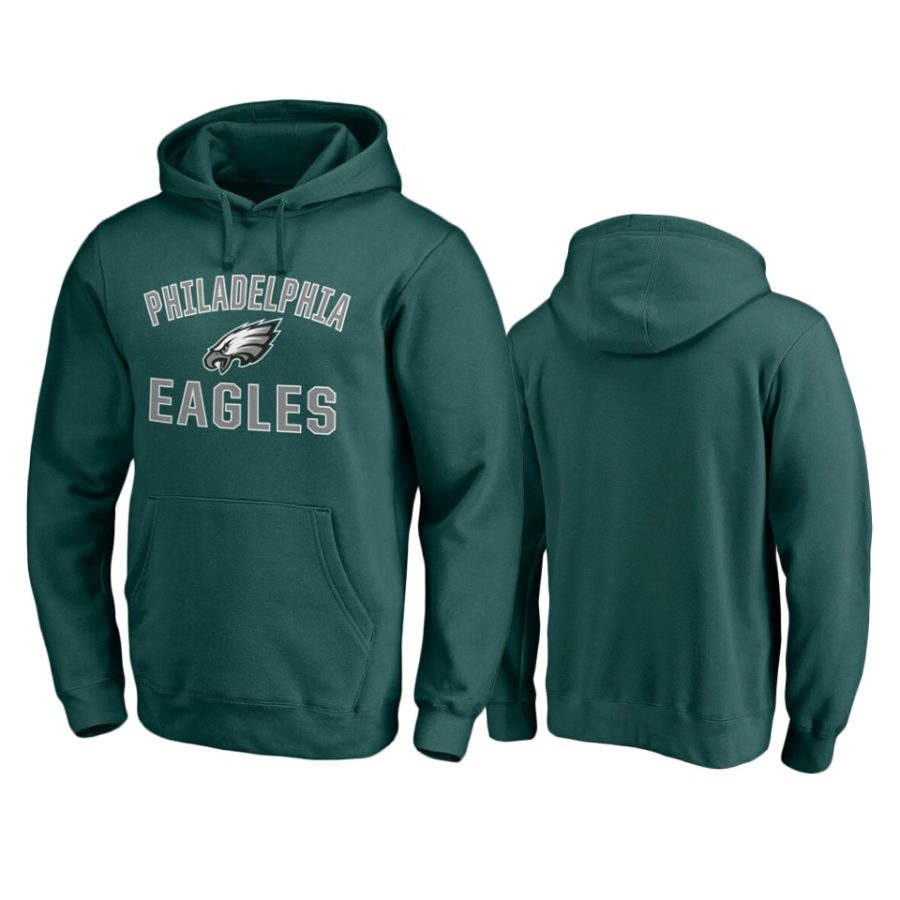 eagles midnight green victory arch pullover hoodie