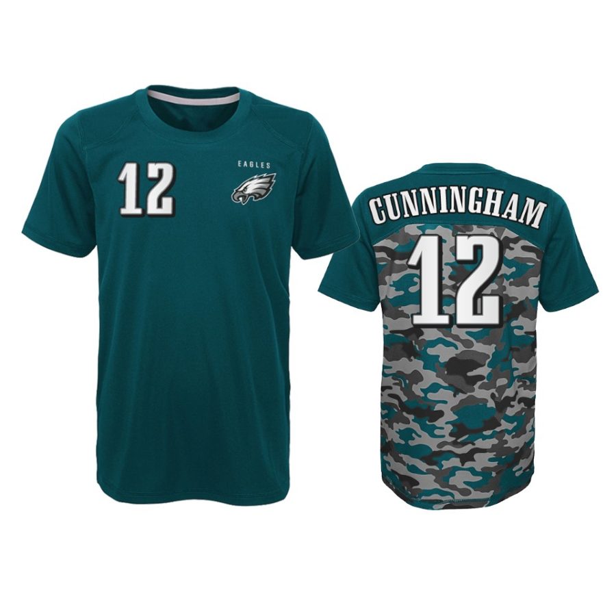 eagles randall cunningham camo midnight green extra yardage t shirt