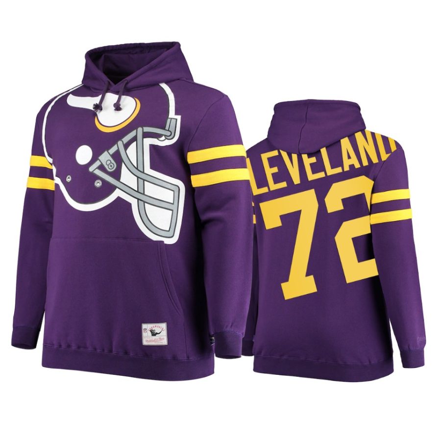 ezra cleveland vikings purple big face hoodie