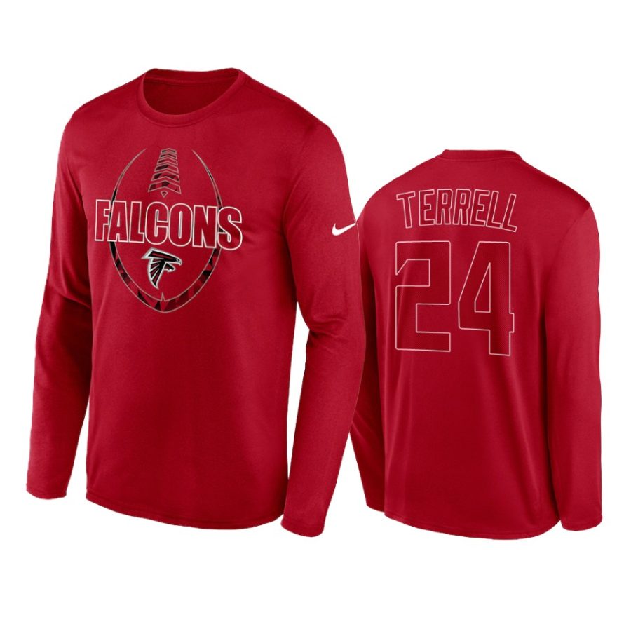 falcons a.j. terrell red icon legend performance t shirt