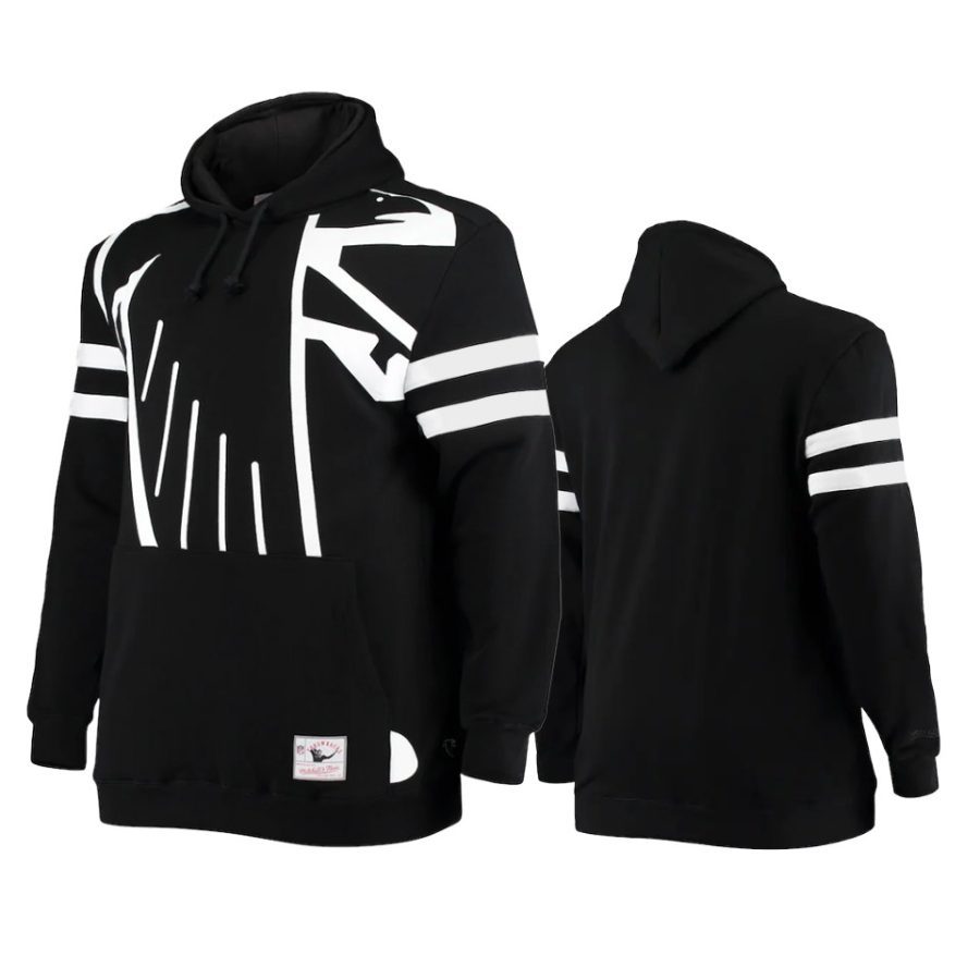 falcons black big face hoodie