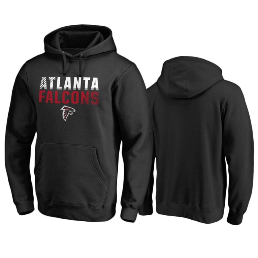 falcons black iconic fade out hoodie