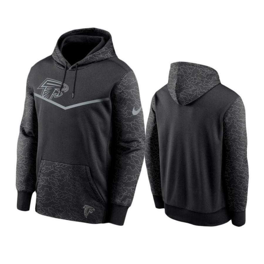 falcons black rflctv chevron pullover hoodie