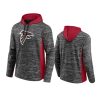 falcons charcoal red instant replay pullover hoodie