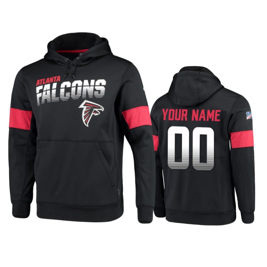 falcons custom black sideline team logo 100th season hoodie