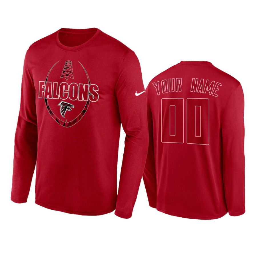 falcons custom red icon legend performance t shirt