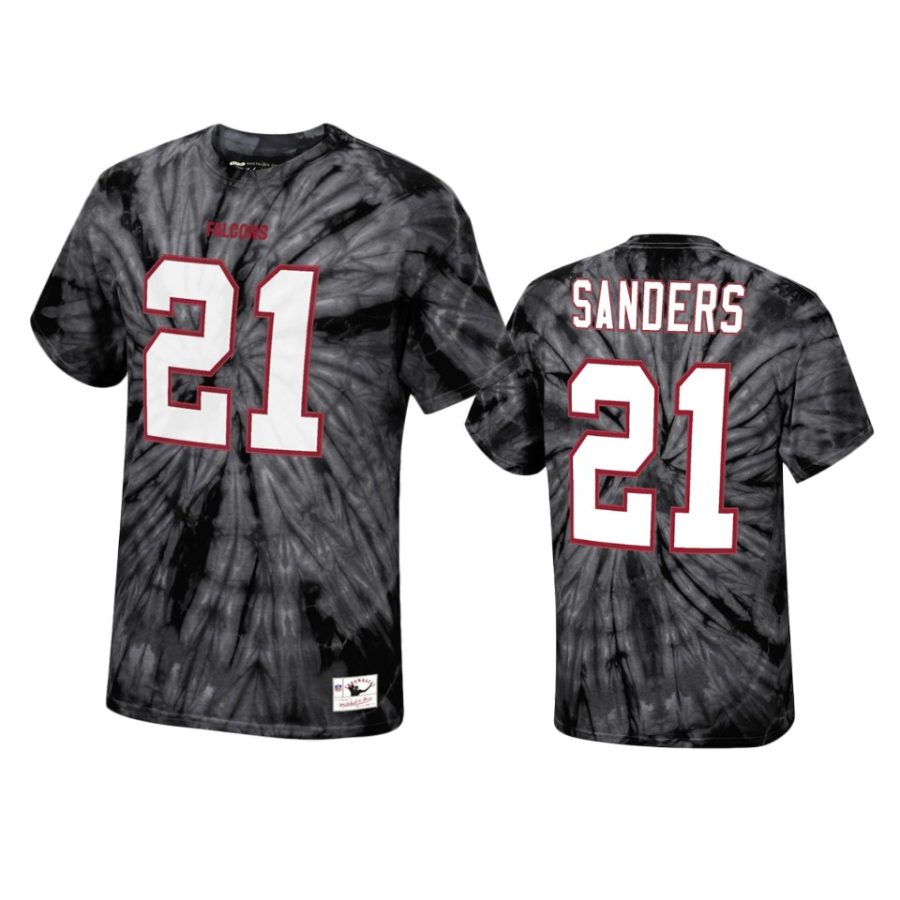 falcons deion sanders black tie dye t shirt