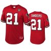 falcons deion sanders red retired player name number t shirt