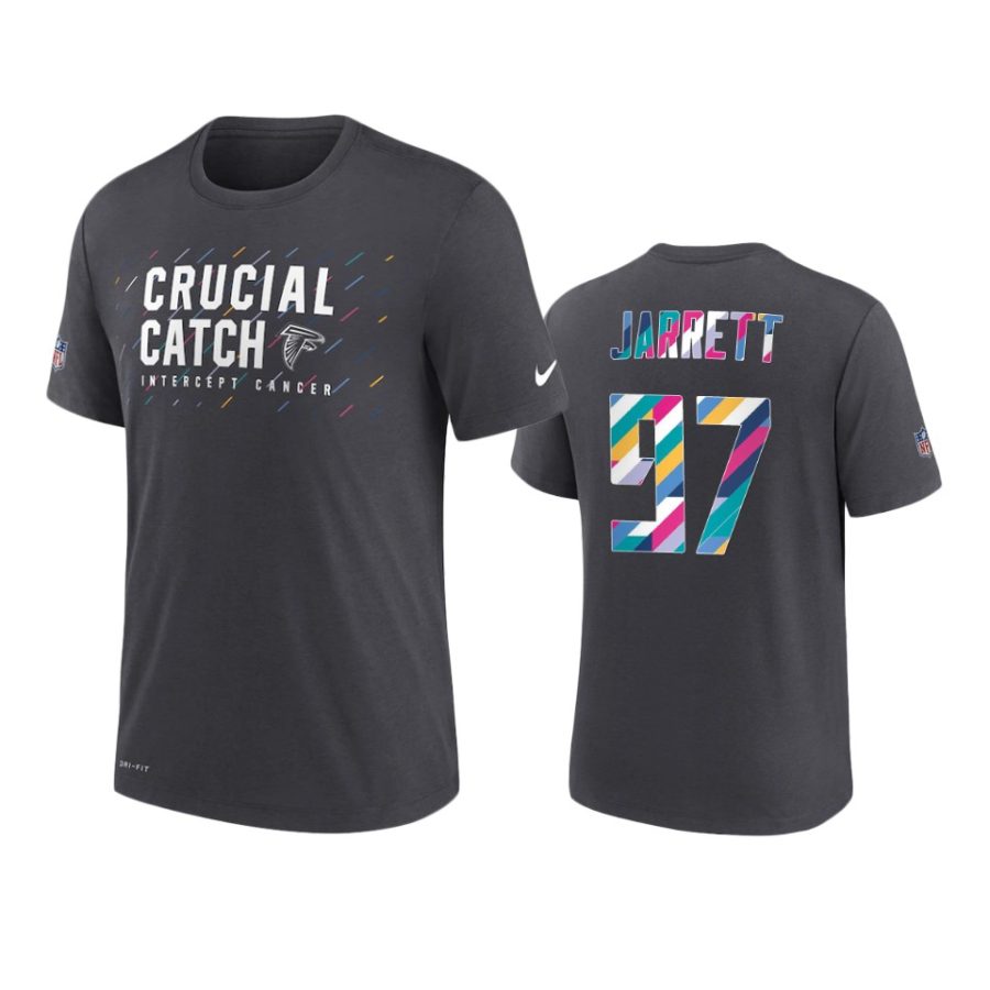 falcons grady jarrett charcoal 2021 nfl crucial catch t shirt