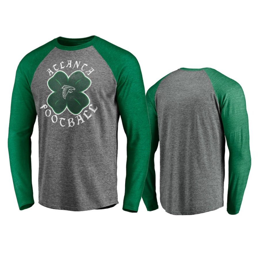 falcons gray green st. patricks day celtic crew t shirt