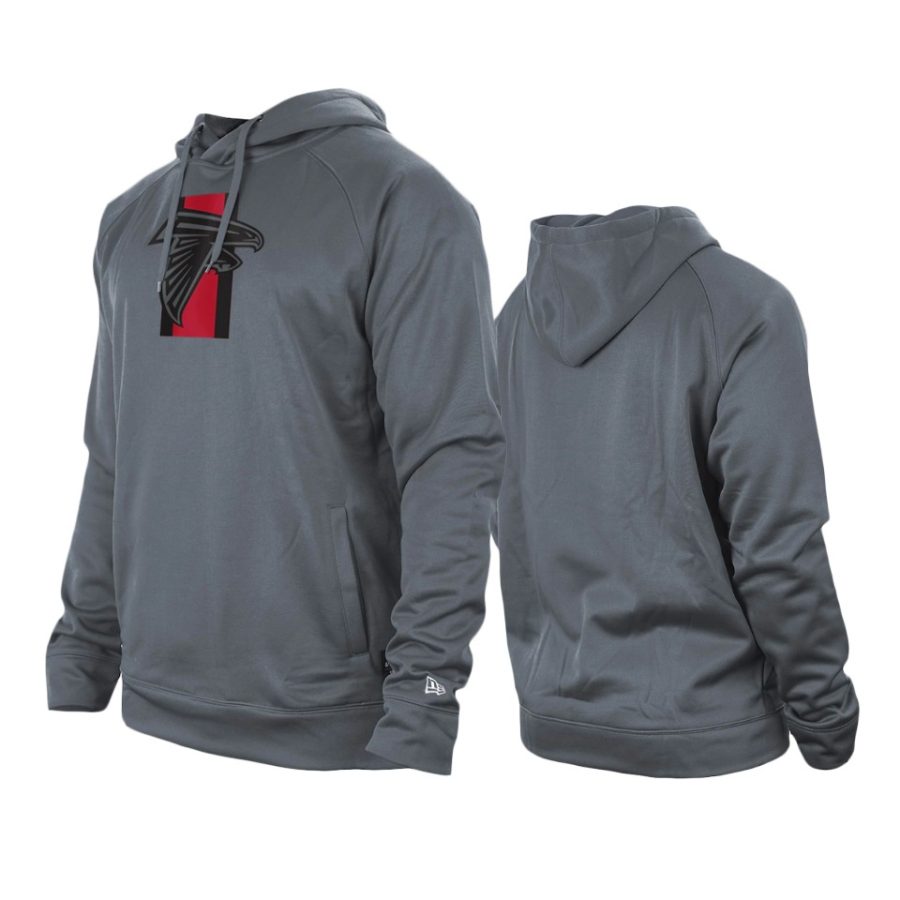 falcons gray training camp raglan hoodie