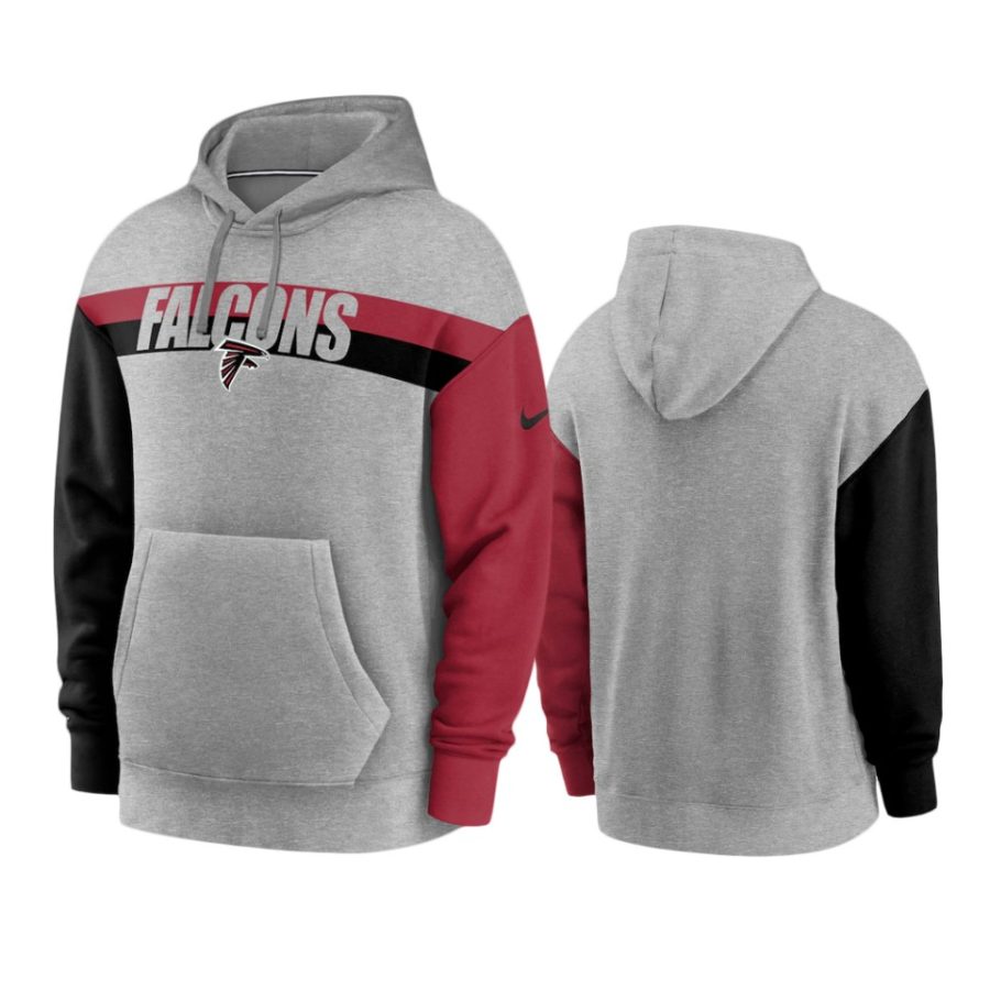 falcons heathered gray heritage fan gear hoodie