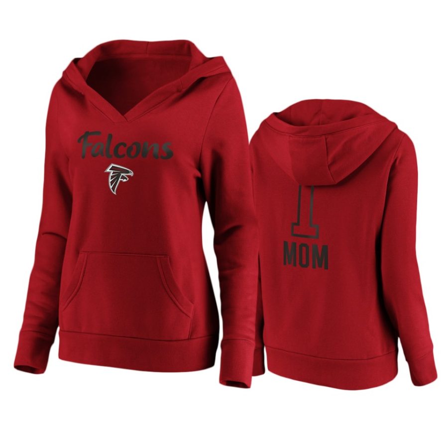 falcons number one mom red hoodie