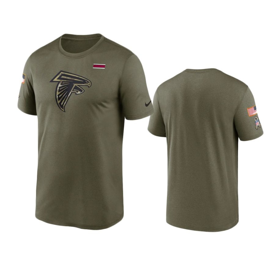 falcons olive 2021 salute to service legend performance t shirt