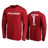 falcons red number 1 dad long sleeve t shirt