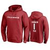 falcons red number 1 dad pullover hoodie