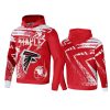 falcons red staple all over print hoodie
